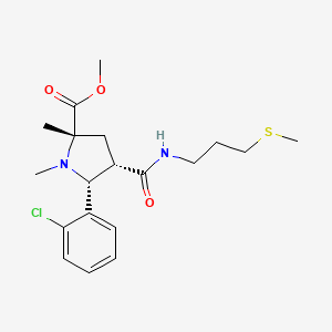 molecular formula C19H27ClN2O3S B6075251 methyl (2S*,4S*,5R*)-5-(2-chlorophenyl)-1,2-dimethyl-4-({[3-(methylthio)propyl]amino}carbonyl)-2-pyrrolidinecarboxylate 