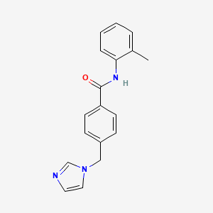 molecular formula C18H17N3O B6075349 4-(1H-imidazol-1-ylmethyl)-N-(2-methylphenyl)benzamide 