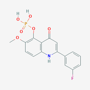 molecular formula C16H13FNO6P B607536 Foslinanib CAS No. 1256037-60-1