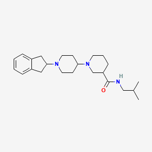 molecular formula C24H37N3O B6075390 1'-(2,3-dihydro-1H-inden-2-yl)-N-isobutyl-1,4'-bipiperidine-3-carboxamide 