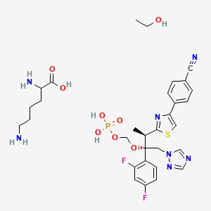 molecular formula C31H40F2N7O8PS B607541 福瑞康唑 L-赖氨酸乙醇盐 CAS No. 914361-45-8