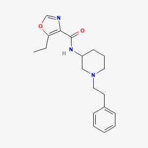 molecular formula C19H25N3O2 B6075467 5-ethyl-N-[1-(2-phenylethyl)-3-piperidinyl]-1,3-oxazole-4-carboxamide 