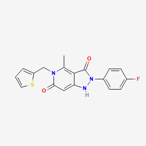 molecular formula C18H14FN3O2S B6075473 2-(4-fluorophenyl)-4-methyl-5-(2-thienylmethyl)-1H-pyrazolo[4,3-c]pyridine-3,6(2H,5H)-dione 