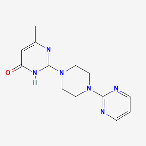 molecular formula C13H16N6O B6075495 6-methyl-2-[4-(2-pyrimidinyl)-1-piperazinyl]-4(3H)-pyrimidinone 