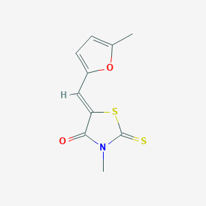 molecular formula C10H9NO2S2 B6075526 3-methyl-5-[(5-methyl-2-furyl)methylene]-2-thioxo-1,3-thiazolidin-4-one 