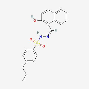 molecular formula C20H20N2O3S B6075545 N'-[(2-hydroxy-1-naphthyl)methylene]-4-propylbenzenesulfonohydrazide 