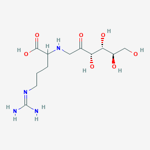 molecular formula C12H24N4O7 B607555 ((3S,4R,5R)-3,4,5,6-tetrahydroxy-2-oxohexyl)arginine CAS No. 25020-14-8