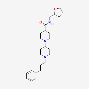 molecular formula C25H39N3O2 B6075577 1'-(3-phenylpropyl)-N-(tetrahydro-2-furanylmethyl)-1,4'-bipiperidine-4-carboxamide 