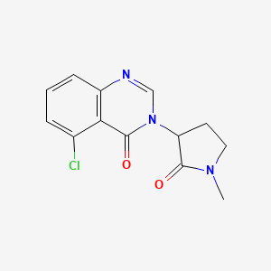 molecular formula C13H12ClN3O2 B6075579 5-chloro-3-(1-methyl-2-oxopyrrolidin-3-yl)quinazolin-4(3H)-one 