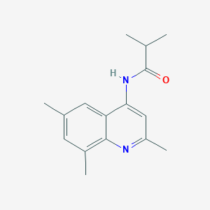 molecular formula C16H20N2O B6075593 2-methyl-N-(2,6,8-trimethyl-4-quinolinyl)propanamide 