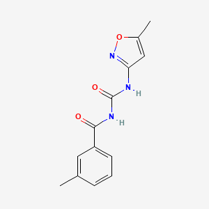 molecular formula C13H13N3O3 B6075603 3-methyl-N-{[(5-methylisoxazol-3-yl)amino]carbonyl}benzamide 