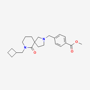 molecular formula C22H30N2O3 B6075614 methyl 4-{[7-(cyclobutylmethyl)-6-oxo-2,7-diazaspiro[4.5]dec-2-yl]methyl}benzoate 