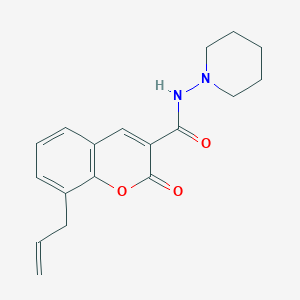 8-allyl-2-oxo-N-1-piperidinyl-2H-chromene-3-carboxamide