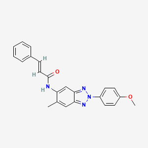 molecular formula C23H20N4O2 B6075620 N-[2-(4-methoxyphenyl)-6-methyl-2H-1,2,3-benzotriazol-5-yl]-3-phenylacrylamide 