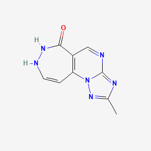 molecular formula C9H8N6O B6075627 2-methyl-8H-[1,2,4]triazolo[5',1':2,3]pyrimido[5,4-d][1,2]diazepin-6-ol 