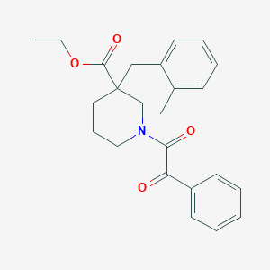 molecular formula C24H27NO4 B6075647 ethyl 3-(2-methylbenzyl)-1-[oxo(phenyl)acetyl]-3-piperidinecarboxylate 
