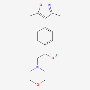 molecular formula C17H22N2O3 B6075670 1-[4-(3,5-dimethyl-4-isoxazolyl)phenyl]-2-(4-morpholinyl)ethanol trifluoroacetate (salt) 