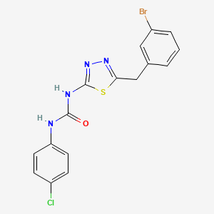 molecular formula C16H12BrClN4OS B6075683 N-[5-(3-bromobenzyl)-1,3,4-thiadiazol-2-yl]-N'-(4-chlorophenyl)urea 
