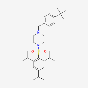 molecular formula C30H46N2O2S B6075703 1-(4-tert-butylbenzyl)-4-[(2,4,6-triisopropylphenyl)sulfonyl]piperazine 