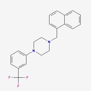 molecular formula C22H21F3N2 B6075710 1-(1-naphthylmethyl)-4-[3-(trifluoromethyl)phenyl]piperazine 