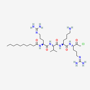 molecular formula C34H66ClN11O5 B607572 癸酰-精-缬-赖-精-氯甲基酮 CAS No. 150113-99-8