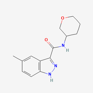 molecular formula C14H17N3O2 B6075733 5-methyl-N-(tetrahydro-2H-pyran-3-yl)-1H-indazole-3-carboxamide 