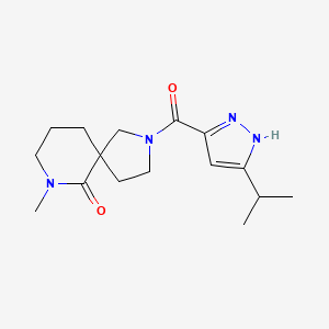 molecular formula C16H24N4O2 B6075751 2-[(3-isopropyl-1H-pyrazol-5-yl)carbonyl]-7-methyl-2,7-diazaspiro[4.5]decan-6-one 