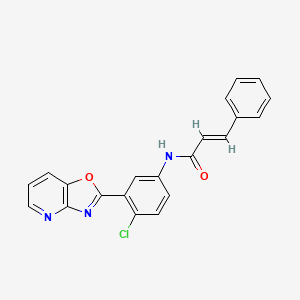 molecular formula C21H14ClN3O2 B6075773 N-(4-chloro-3-[1,3]oxazolo[4,5-b]pyridin-2-ylphenyl)-3-phenylacrylamide 