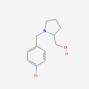 molecular formula C12H16BrNO B6075794 [1-(4-bromobenzyl)-2-pyrrolidinyl]methanol 