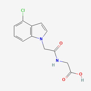 molecular formula C12H11ClN2O3 B6075869 N-[(4-chloro-1H-indol-1-yl)acetyl]glycine 