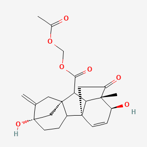 B607587 acetoxymethyl (1S,2S,4aS,7S,9aS,10S)-2,7-dihydroxy-1-methyl-8-methylene-13-oxo-1,2,4b,5,6,7,8,9,10,10a-decahydro-1,4a-ethano-7,9a-methanobenzo[a]azulene-10-carboxylate CAS No. 1373154-68-7