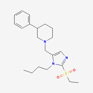 1-{[1-butyl-2-(ethylsulfonyl)-1H-imidazol-5-yl]methyl}-3-phenylpiperidine