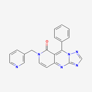molecular formula C20H14N6O B6075880 9-phenyl-7-(3-pyridinylmethyl)pyrido[4,3-d][1,2,4]triazolo[1,5-a]pyrimidin-8(7H)-one 