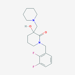 molecular formula C18H24F2N2O2 B6075931 1-(2,3-difluorobenzyl)-3-hydroxy-3-(1-piperidinylmethyl)-2-piperidinone 