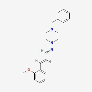 molecular formula C21H25N3O B6075962 4-benzyl-N-[3-(2-methoxyphenyl)-2-propen-1-ylidene]-1-piperazinamine 