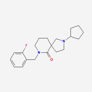 molecular formula C20H27FN2O B6075967 2-cyclopentyl-7-(2-fluorobenzyl)-2,7-diazaspiro[4.5]decan-6-one 