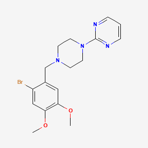 molecular formula C17H21BrN4O2 B6075981 2-[4-(2-bromo-4,5-dimethoxybenzyl)-1-piperazinyl]pyrimidine 
