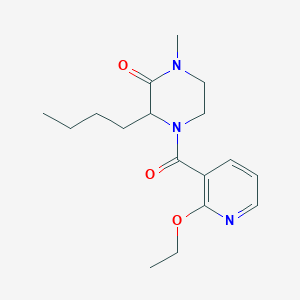 molecular formula C17H25N3O3 B6075984 3-butyl-4-[(2-ethoxy-3-pyridinyl)carbonyl]-1-methyl-2-piperazinone 