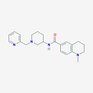molecular formula C22H28N4O B6075992 1-methyl-N-[1-(2-pyridinylmethyl)-3-piperidinyl]-1,2,3,4-tetrahydro-6-quinolinecarboxamide 