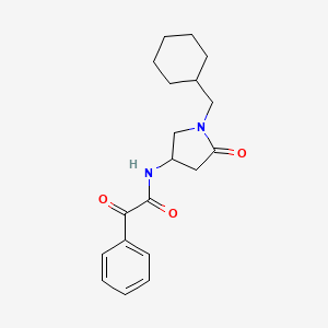 molecular formula C19H24N2O3 B6075995 N-[1-(cyclohexylmethyl)-5-oxo-3-pyrrolidinyl]-2-oxo-2-phenylacetamide 