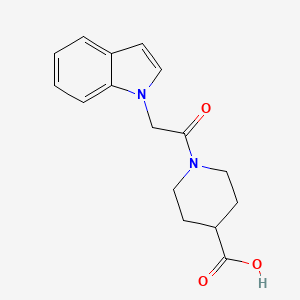 molecular formula C16H18N2O3 B6076003 1-(1H-indol-1-ylacetyl)-4-piperidinecarboxylic acid 