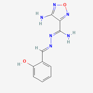 molecular formula C10H10N6O2 B6076013 4-amino-N'-(2-hydroxybenzylidene)-1,2,5-oxadiazole-3-carbohydrazonamide 