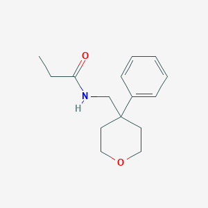 molecular formula C15H21NO2 B6076017 N-[(4-phenyltetrahydro-2H-pyran-4-yl)methyl]propanamide 