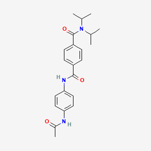 molecular formula C22H27N3O3 B6076042 N'-[4-(acetylamino)phenyl]-N,N-diisopropylterephthalamide 