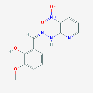 molecular formula C13H12N4O4 B6076054 2-hydroxy-3-methoxybenzaldehyde (3-nitro-2-pyridinyl)hydrazone 