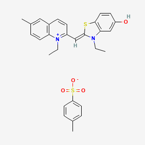 3-ethyl-2-[(1-ethyl-6-methyl-2(1H)-quinolinylidene)methyl]-5-hydroxy-1,3-benzothiazol-3-ium 4-methylbenzenesulfonate