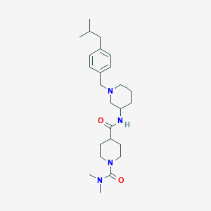 molecular formula C25H40N4O2 B6076099 N~4~-[1-(4-isobutylbenzyl)-3-piperidinyl]-N~1~,N~1~-dimethyl-1,4-piperidinedicarboxamide 