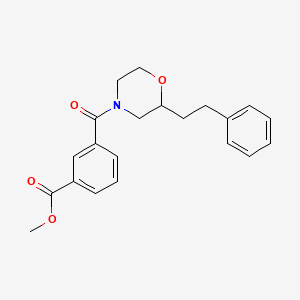 molecular formula C21H23NO4 B6076118 methyl 3-{[2-(2-phenylethyl)-4-morpholinyl]carbonyl}benzoate 
