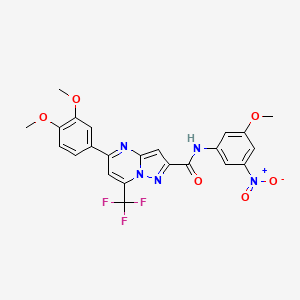 5-(3,4-dimethoxyphenyl)-N-(3-methoxy-5-nitrophenyl)-7-(trifluoromethyl)pyrazolo[1,5-a]pyrimidine-2-carboxamide