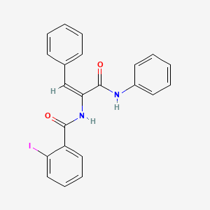 molecular formula C22H17IN2O2 B6076143 N-[1-(anilinocarbonyl)-2-phenylvinyl]-2-iodobenzamide 